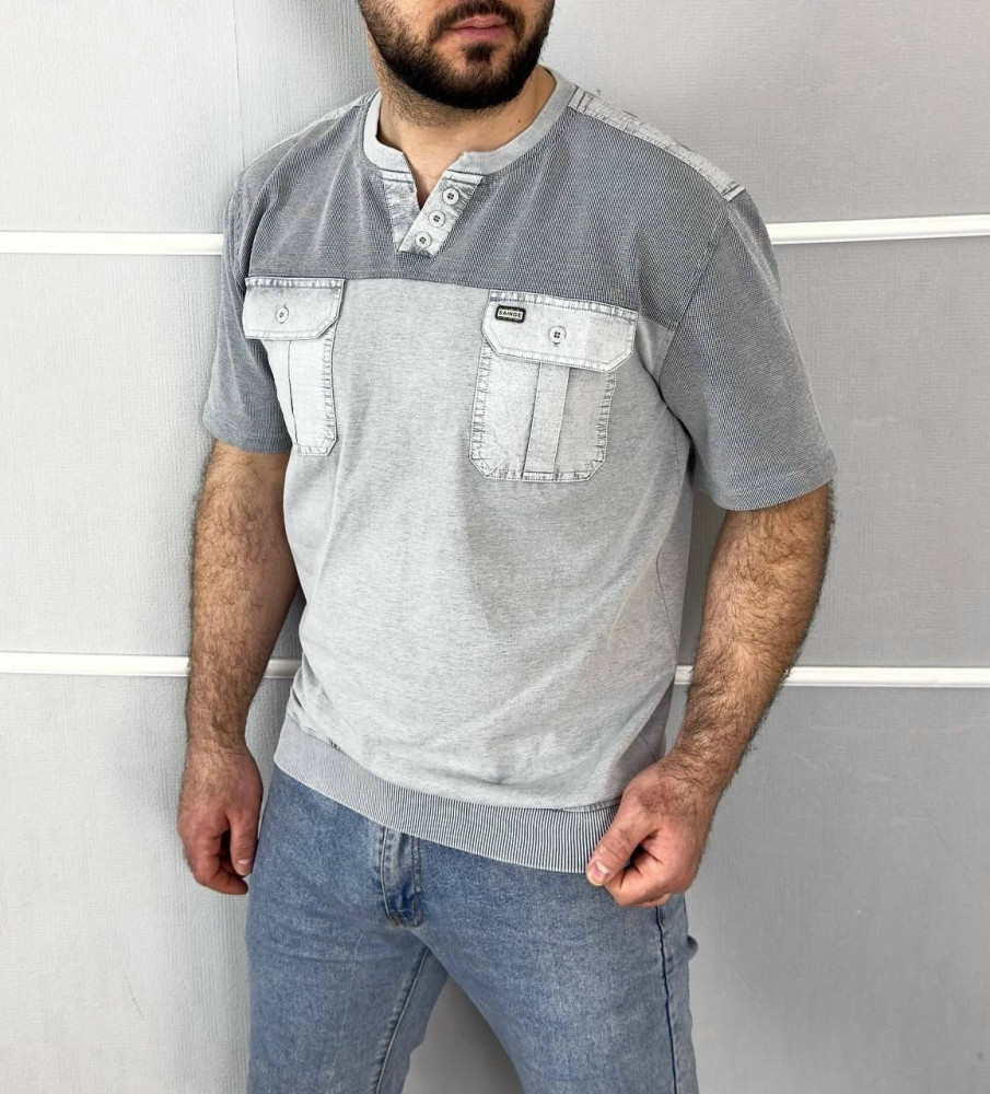 Купить Мужская футболка светло-серая оптом Садовод Интернет-каталог Садовод интернет-каталог