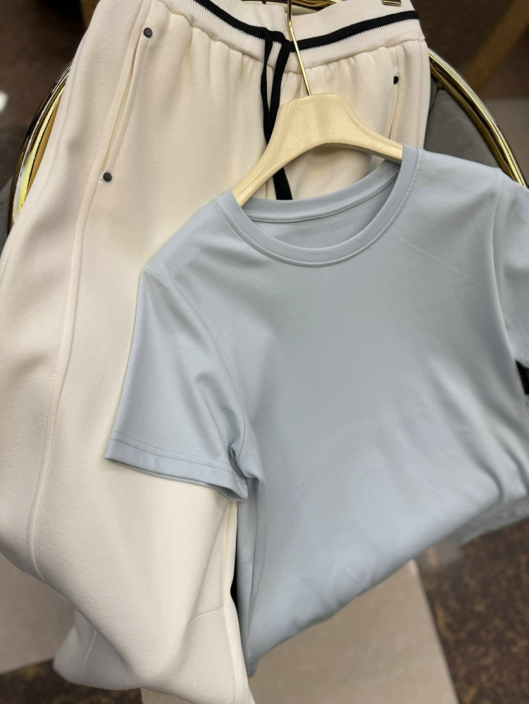 Купить Женская футболка голубая оптом Садовод Интернет-каталог Садовод интернет-каталог