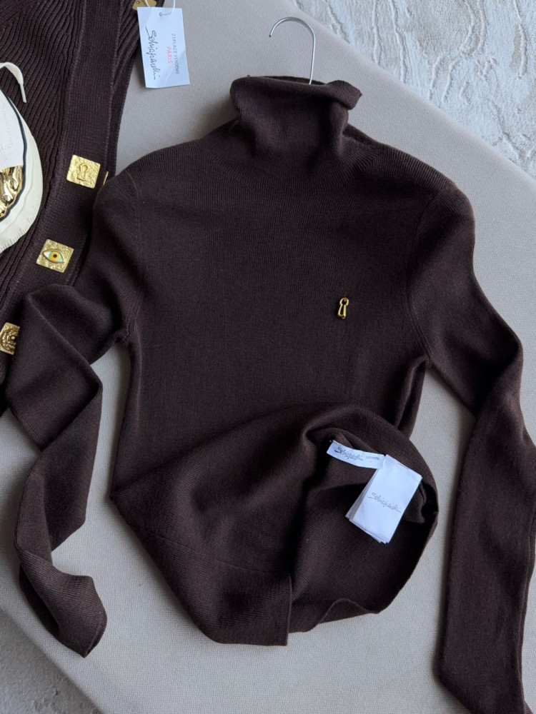 Купить Женская водолазка коричневая оптом Садовод Интернет-каталог Садовод интернет-каталог