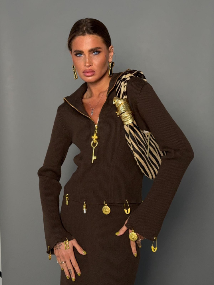 Купить Женский костюм коричневый оптом Садовод Интернет-каталог Садовод интернет-каталог