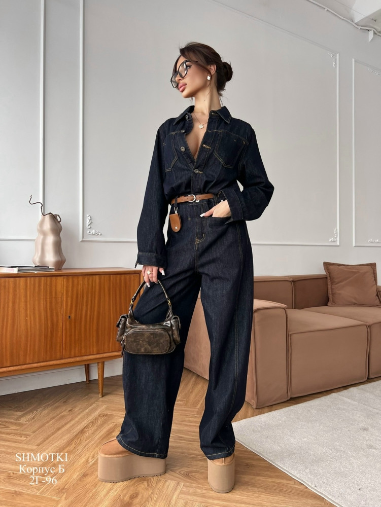 Купить Женский комбинезон темно-синий оптом Садовод Интернет-каталог Садовод интернет-каталог