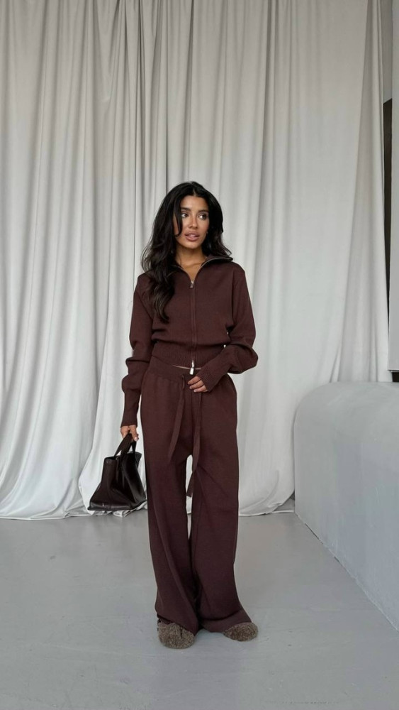 Купить Женский костюм коричневый оптом Садовод Интернет-каталог Садовод интернет-каталог