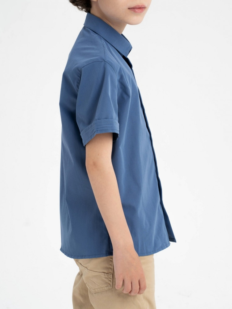 Купить Детская рубашка синяя оптом Садовод Интернет-каталог Садовод интернет-каталог