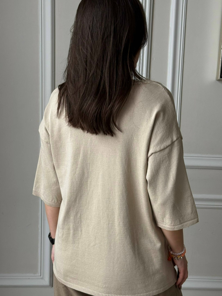 Купить Женская футболка бежевая оптом Садовод Интернет-каталог Садовод интернет-каталог