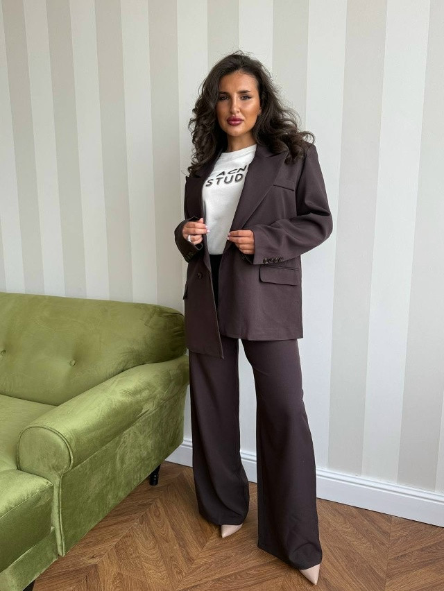 Купить Женский костюм коричневый оптом Садовод Интернет-каталог Садовод интернет-каталог