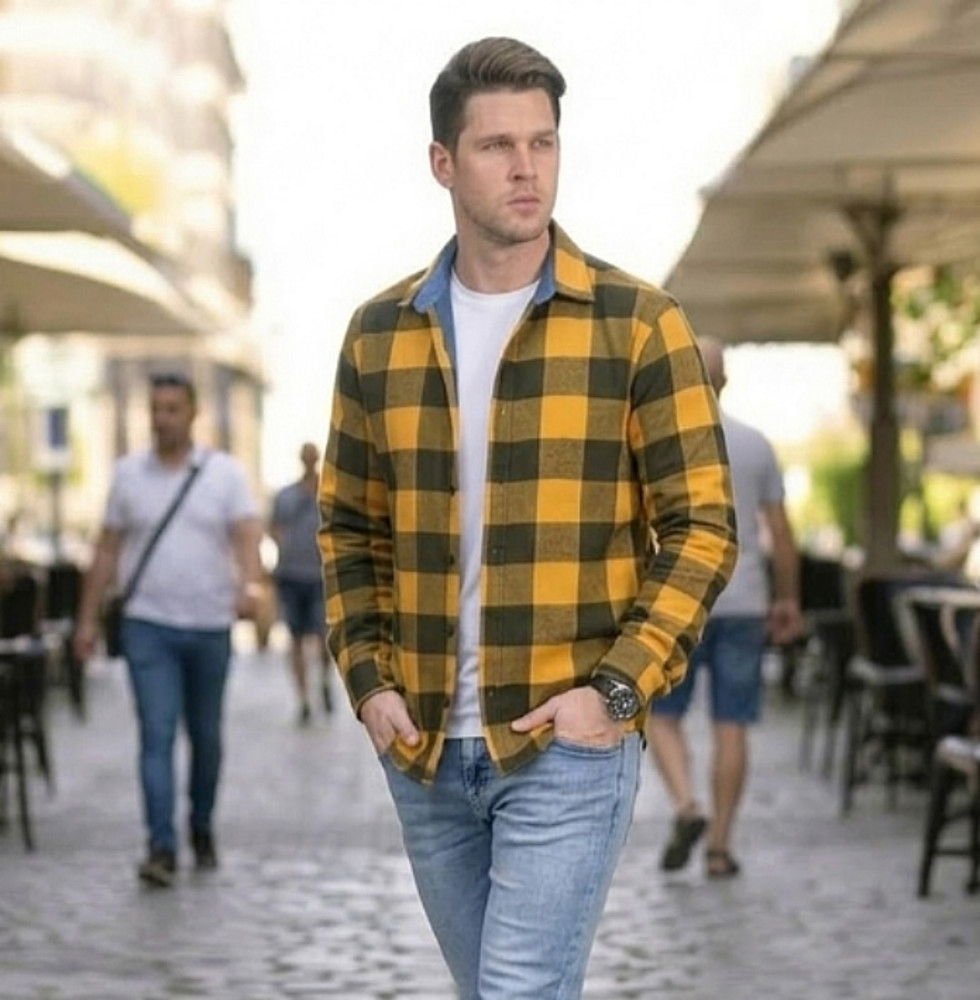 Купить Мужская рубашка желтая оптом Садовод Интернет-каталог Садовод интернет-каталог