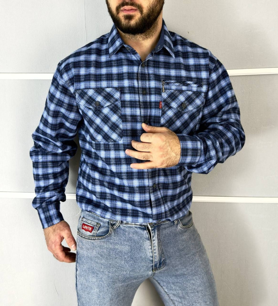 Купить Мужская рубашка синяя оптом Садовод Интернет-каталог Садовод интернет-каталог