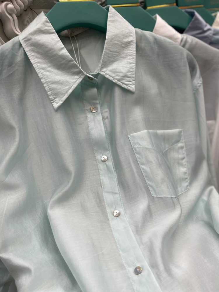 Купить Женская рубашка голубая оптом Садовод Интернет-каталог Садовод интернет-каталог