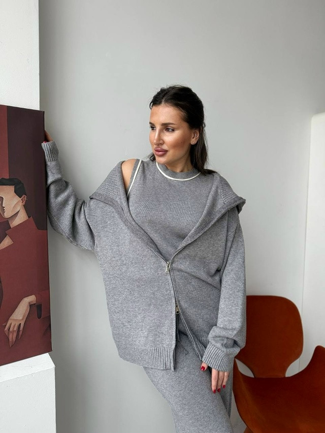 Купить Женский костюм серый оптом Садовод Интернет-каталог Садовод интернет-каталог