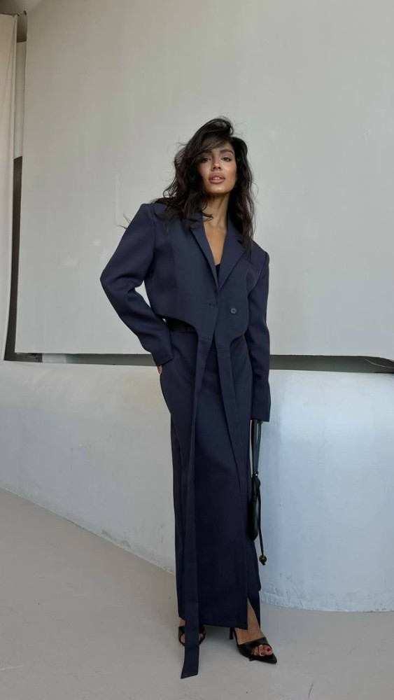 Купить Женский костюм темно-синий оптом Садовод Интернет-каталог Садовод интернет-каталог