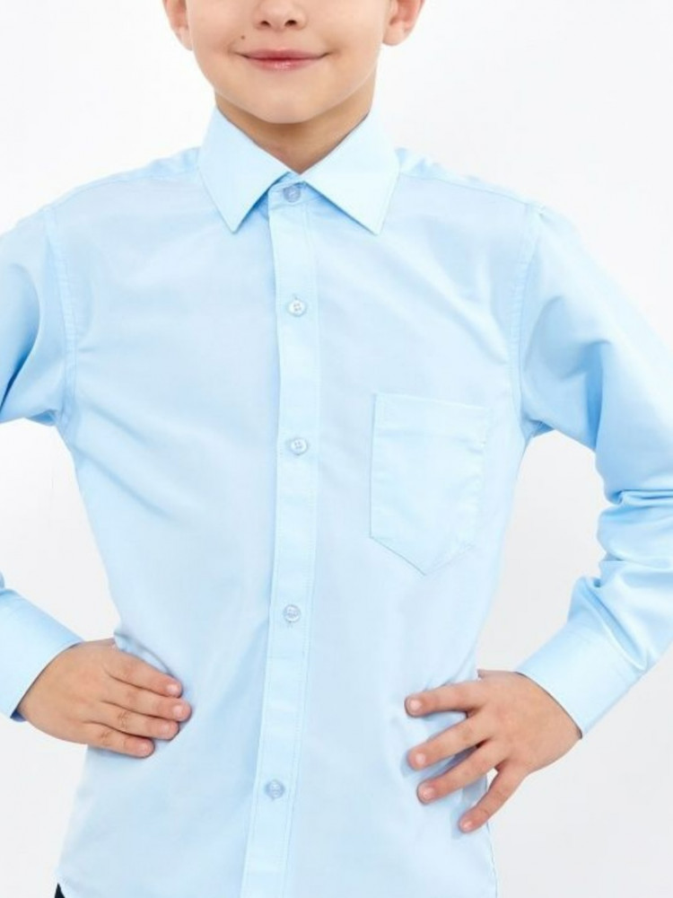 Купить Детская рубашка голубая оптом Садовод Интернет-каталог Садовод интернет-каталог