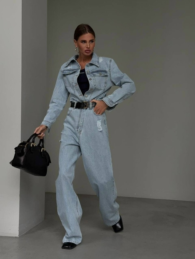 Купить Женский комбинезон голубой оптом Садовод Интернет-каталог Садовод интернет-каталог