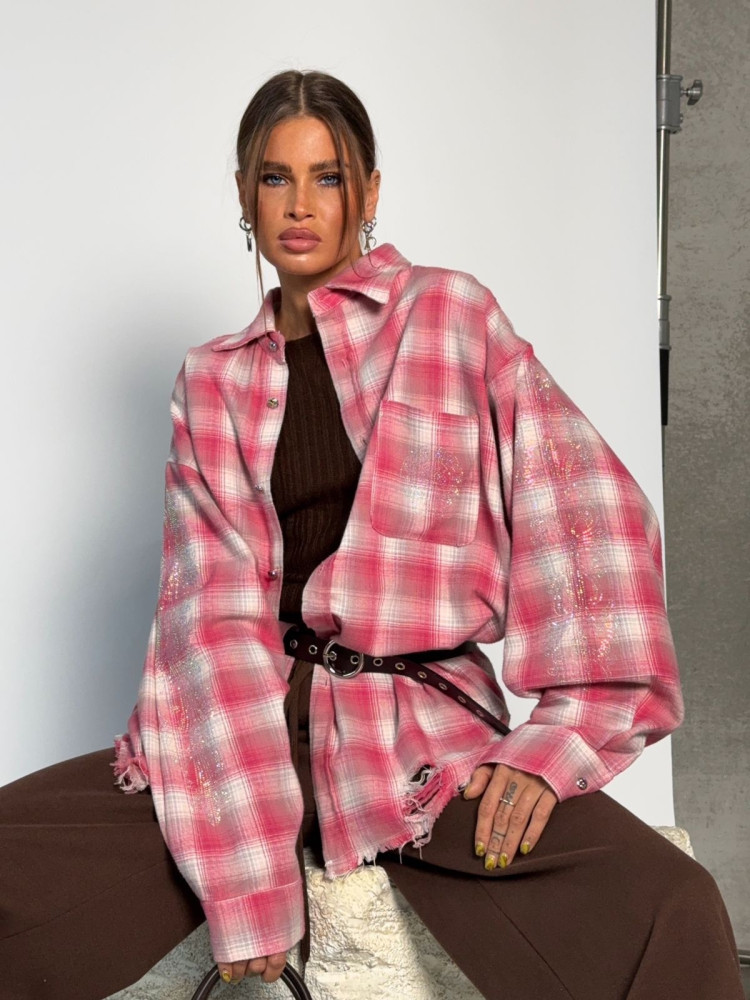 Купить Женская рубашка розовая оптом Садовод Интернет-каталог Садовод интернет-каталог