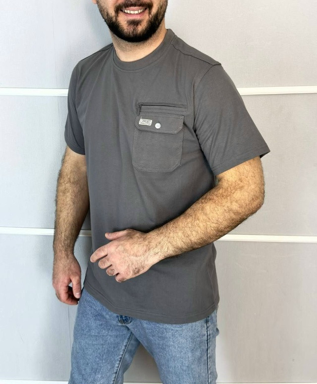 Купить Мужская футболка серая оптом Садовод Интернет-каталог Садовод интернет-каталог