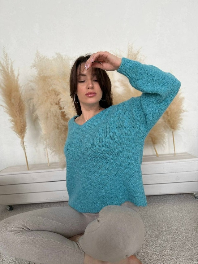 Купить Женская кофта бирюзовая оптом Садовод Интернет-каталог Садовод интернет-каталог