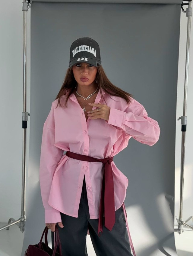 Купить Женская рубашка розовая оптом Садовод Интернет-каталог Садовод интернет-каталог