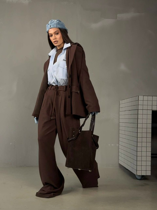 Купить Женский костюм коричневый оптом Садовод Интернет-каталог Садовод интернет-каталог