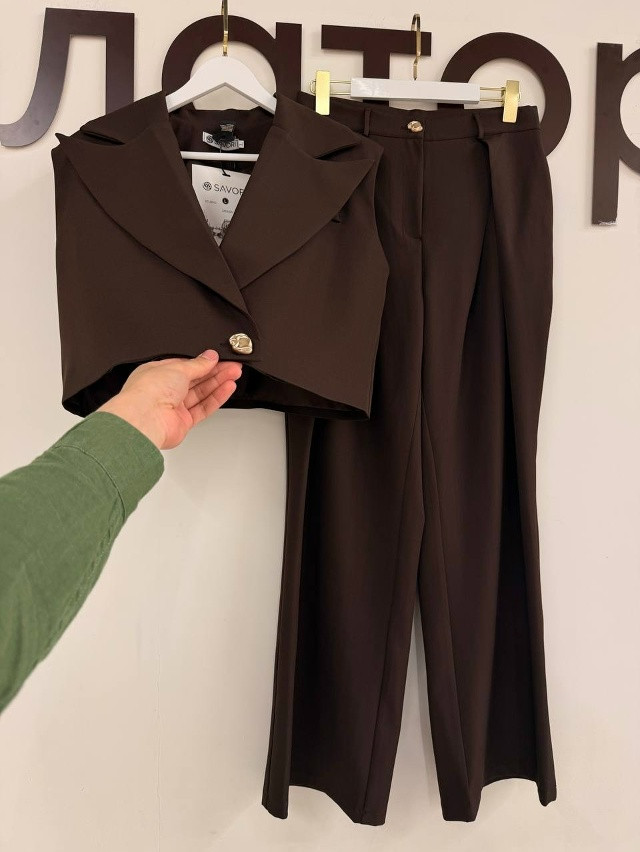 Купить Женский костюм коричневый оптом Садовод Интернет-каталог Садовод интернет-каталог