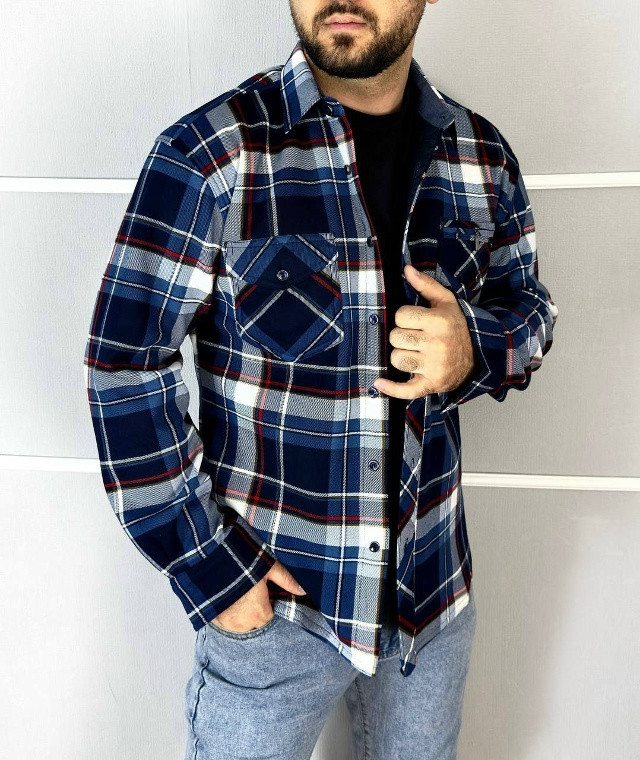 Купить Мужская рубашка синяя оптом Садовод Интернет-каталог Садовод интернет-каталог