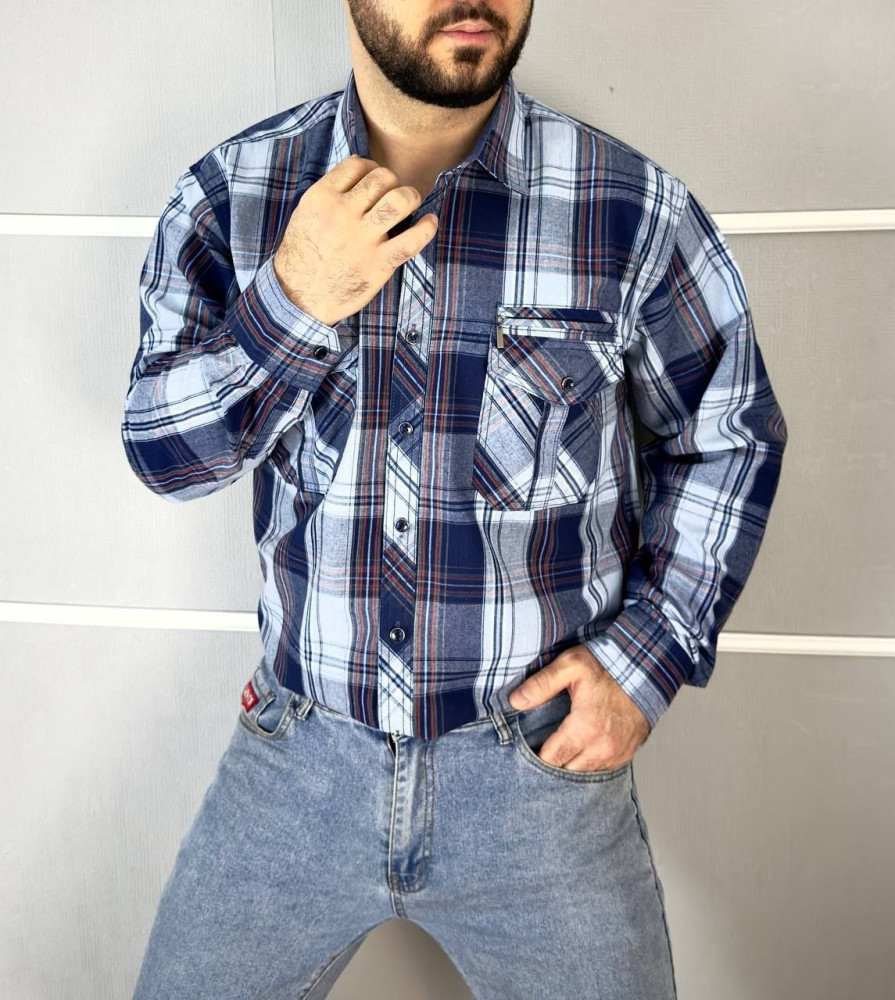 Купить Мужская рубашка темно-синяя оптом Садовод Интернет-каталог Садовод интернет-каталог