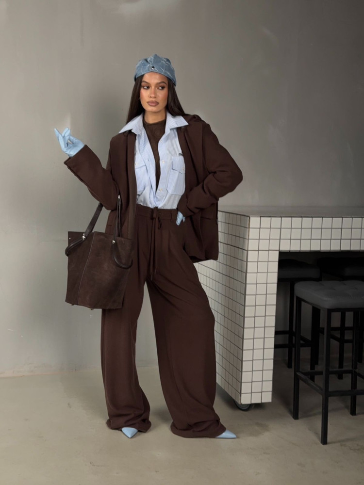 Купить Женский костюм коричневый оптом Садовод Интернет-каталог Садовод интернет-каталог