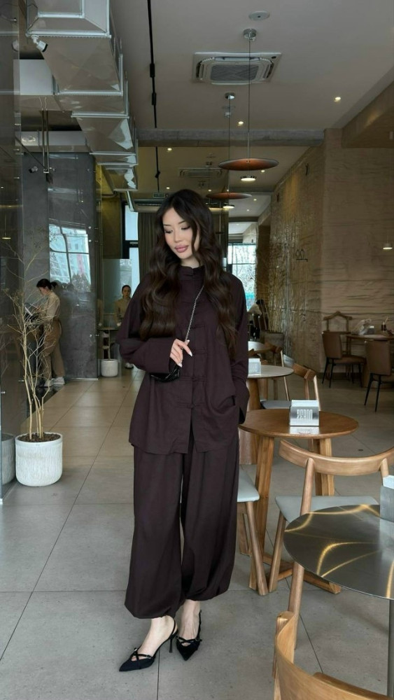 Купить Женский костюм коричневый оптом Садовод Интернет-каталог Садовод интернет-каталог