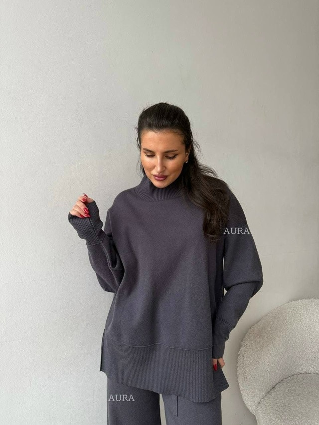 Купить Женский костюм темно-серый оптом Садовод Интернет-каталог Садовод интернет-каталог