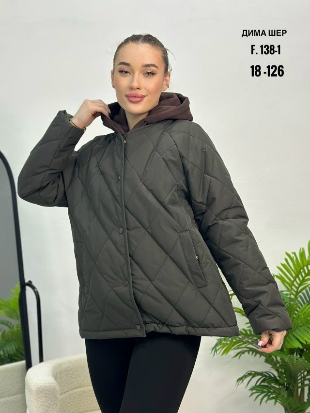 Купить Куртка женская зеленая оптом Садовод Интернет-каталог Садовод интернет-каталог