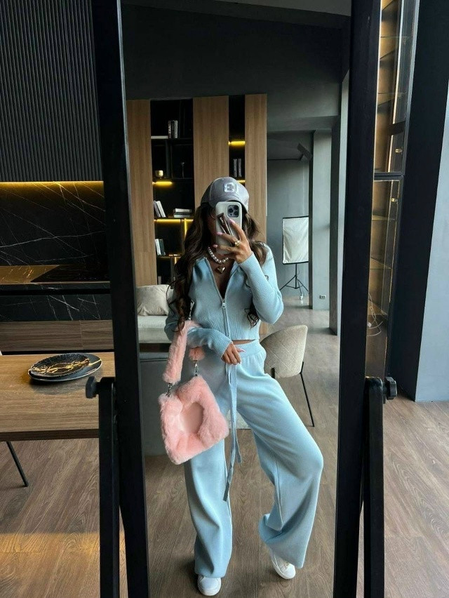 Купить Женский костюм голубой оптом Садовод Интернет-каталог Садовод интернет-каталог