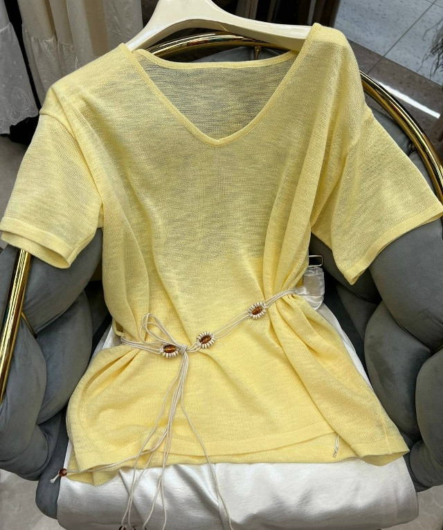 Купить Женская футболка желтая оптом Садовод Интернет-каталог Садовод интернет-каталог