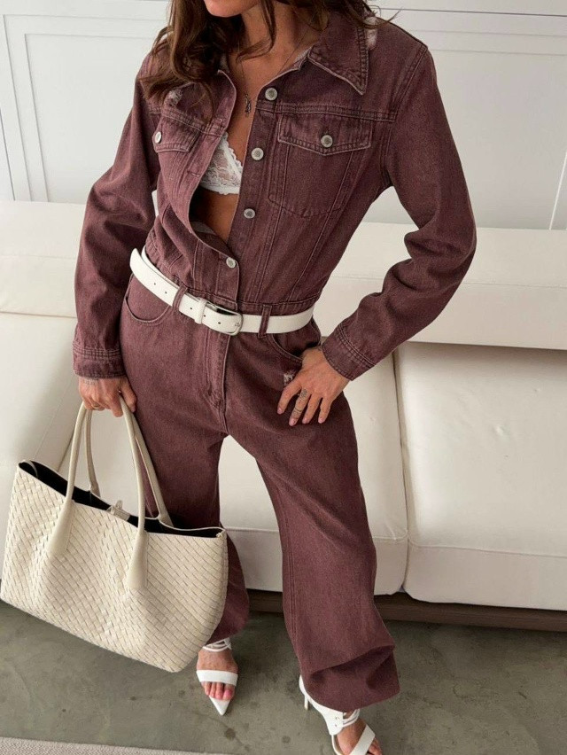 Купить Женский комбинезон коричневый оптом Садовод Интернет-каталог Садовод интернет-каталог