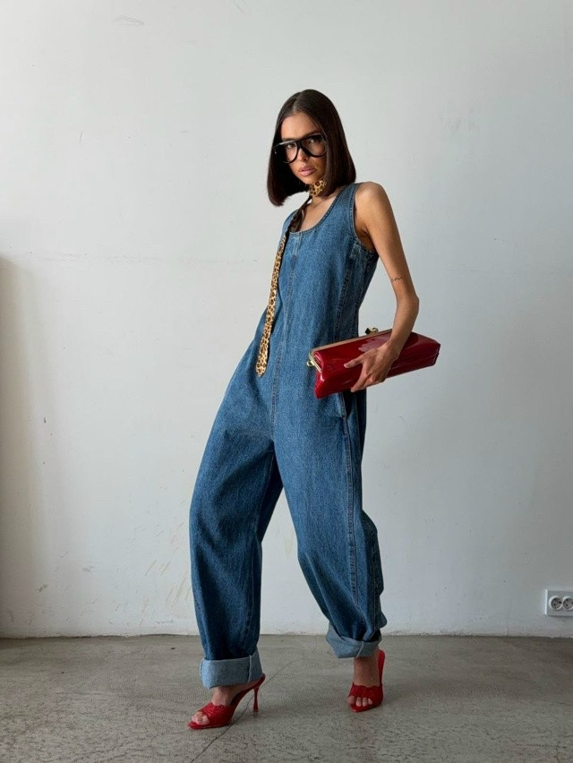 Купить Женский комбинезон синий оптом Садовод Интернет-каталог Садовод интернет-каталог