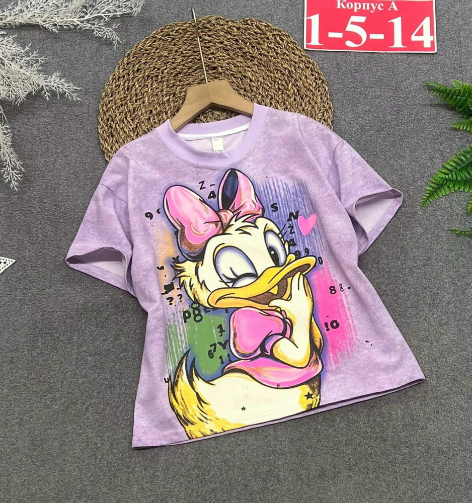 Купить Детская футболка фиолетовая оптом Садовод Интернет-каталог Садовод интернет-каталог