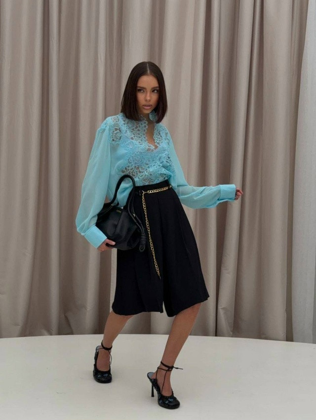 Купить Блузка голубая оптом Садовод Интернет-каталог Садовод интернет-каталог