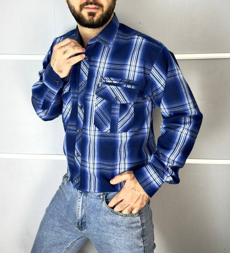 Купить Мужская рубашка синяя оптом Садовод Интернет-каталог Садовод интернет-каталог