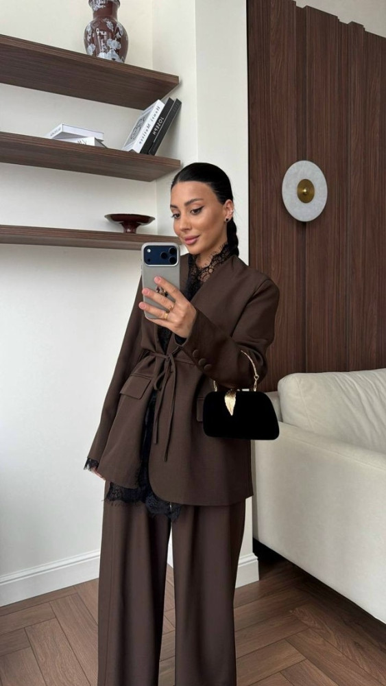 Купить Женский костюм коричневый оптом Садовод Интернет-каталог Садовод интернет-каталог