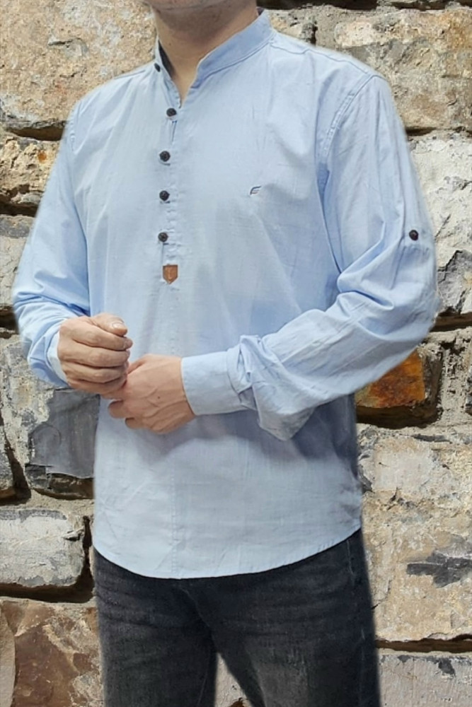 Купить Мужская рубашка голубая оптом Садовод Интернет-каталог Садовод интернет-каталог