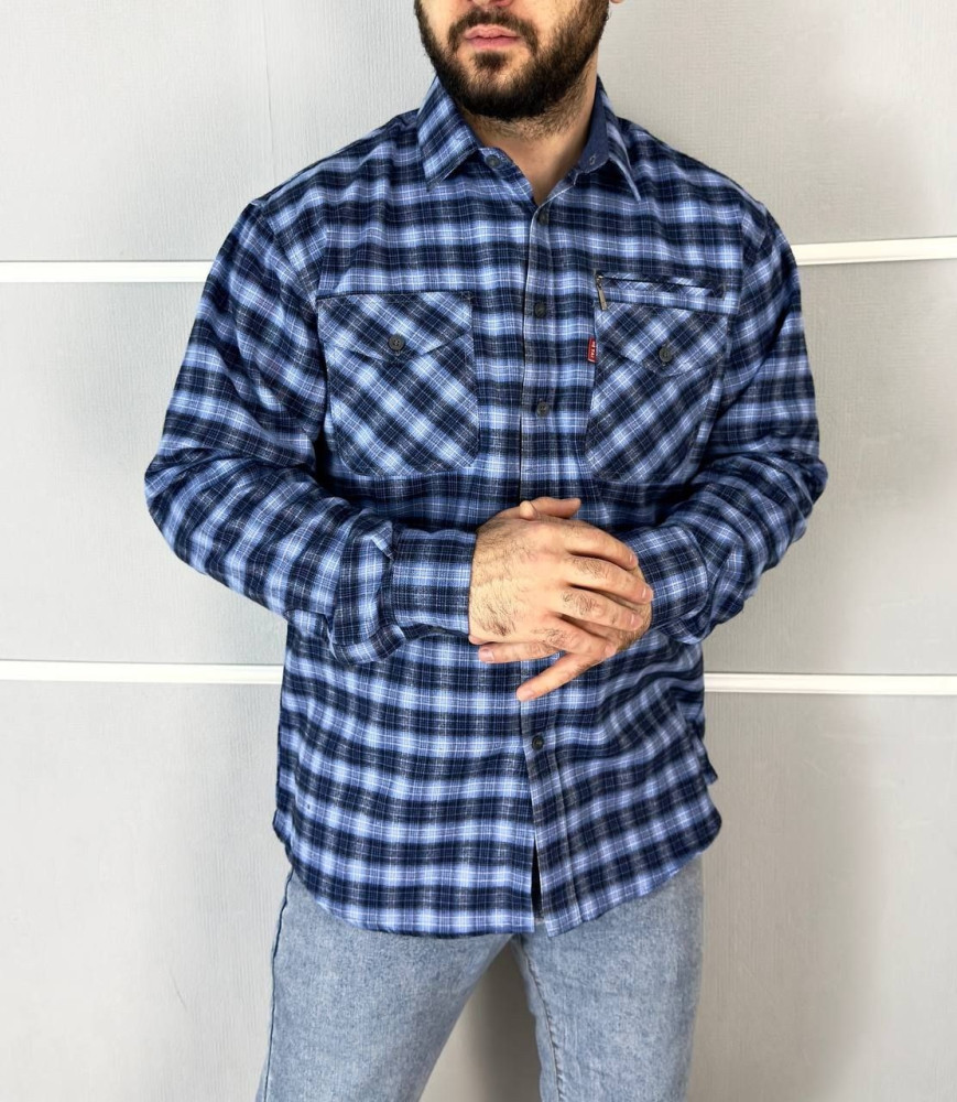 Купить Мужская рубашка синяя оптом Садовод Интернет-каталог Садовод интернет-каталог