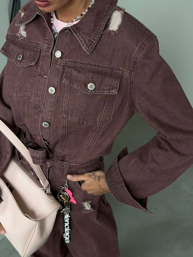 Купить Женский комбинезон коричневый оптом Садовод Интернет-каталог Садовод интернет-каталог