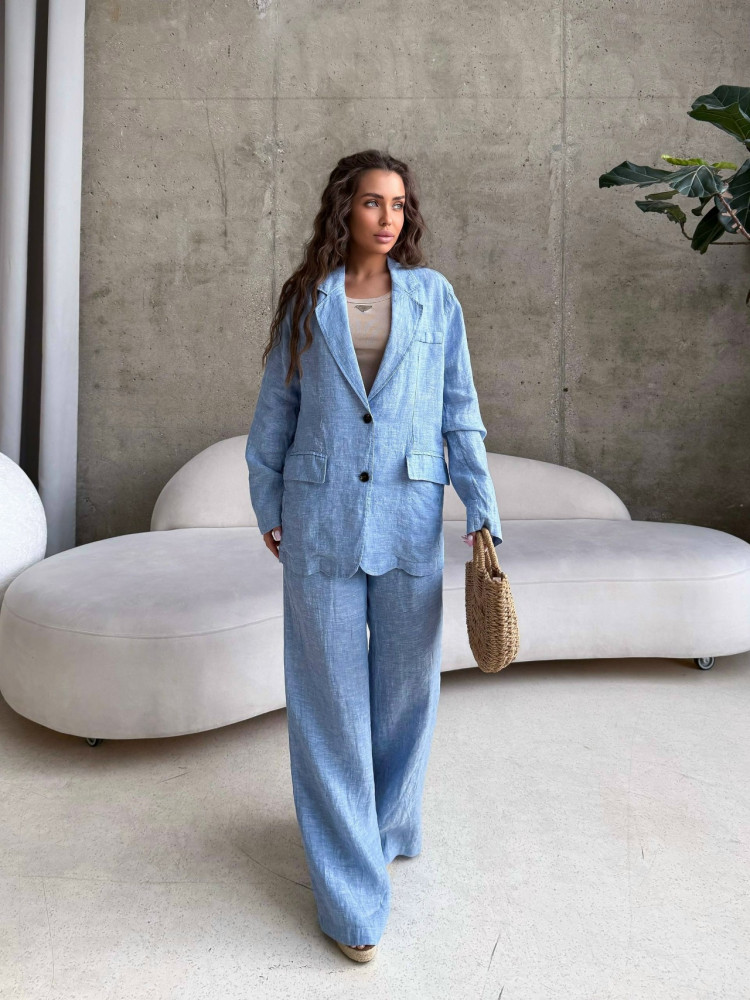 Купить Женский костюм голубой оптом Садовод Интернет-каталог Садовод интернет-каталог