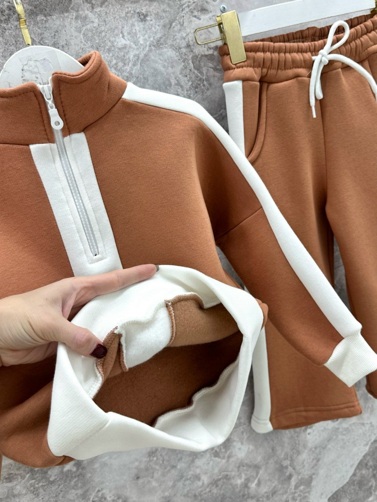 Купить Детский костюм коричневый оптом Садовод Интернет-каталог Садовод интернет-каталог