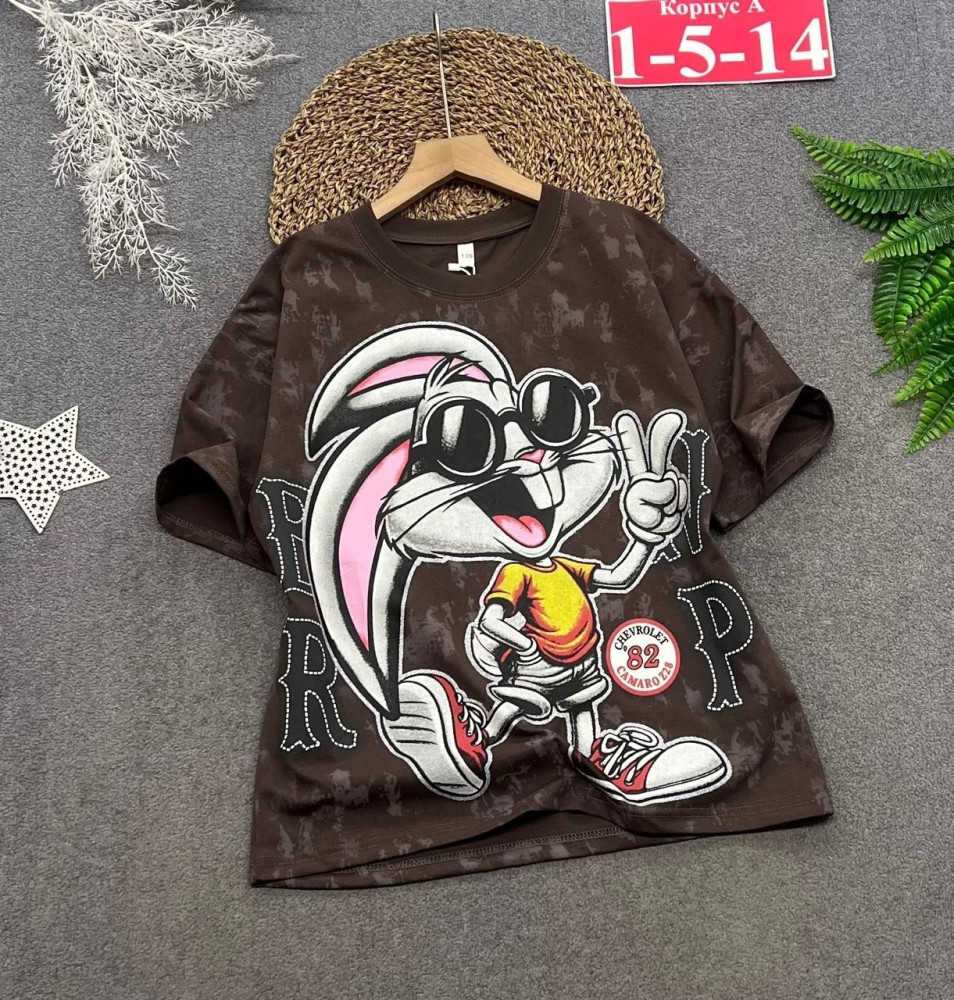 Купить Детская футболка коричневая оптом Садовод Интернет-каталог Садовод интернет-каталог