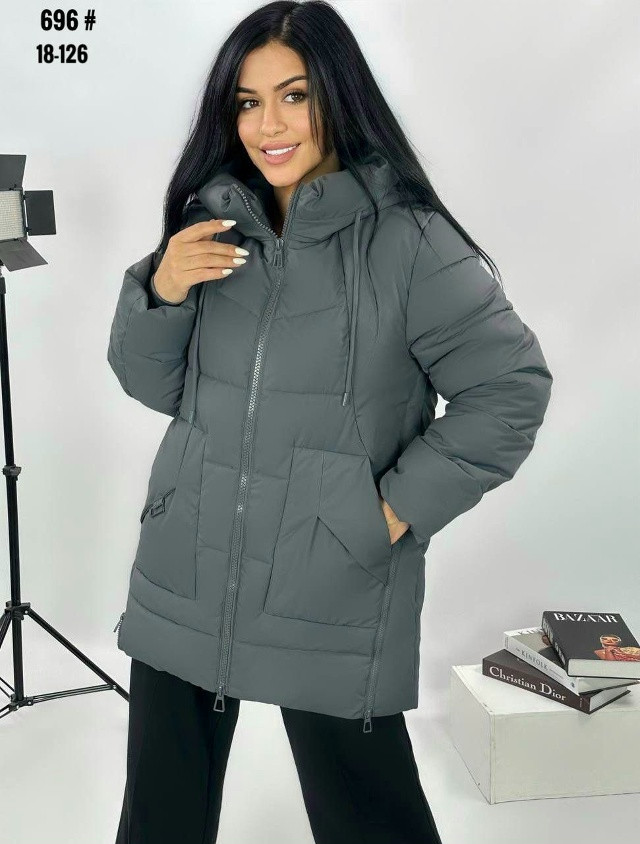 Купить Куртка женская серая оптом Садовод Интернет-каталог Садовод интернет-каталог