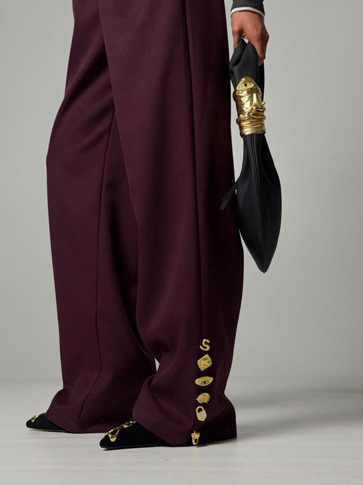 Купить Женские брюки бордовые оптом Садовод Интернет-каталог Садовод интернет-каталог