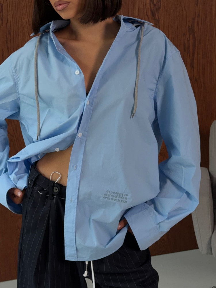 Купить Женская рубашка голубая оптом Садовод Интернет-каталог Садовод интернет-каталог