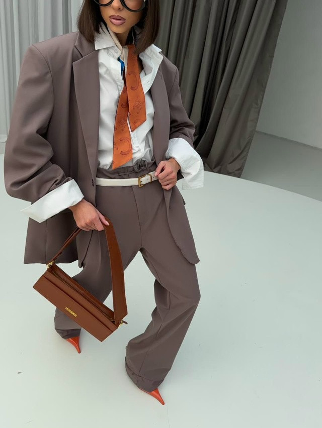 Купить Женский костюм коричневый оптом Садовод Интернет-каталог Садовод интернет-каталог