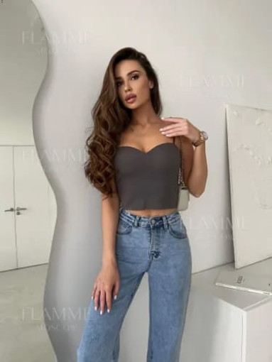 Топ Zara с корректирующими чашками ( push up) на тонких бретельках САДОВОД официальный интернет-каталог