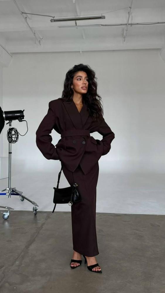 Купить Женский костюм коричневый оптом Садовод Интернет-каталог Садовод интернет-каталог