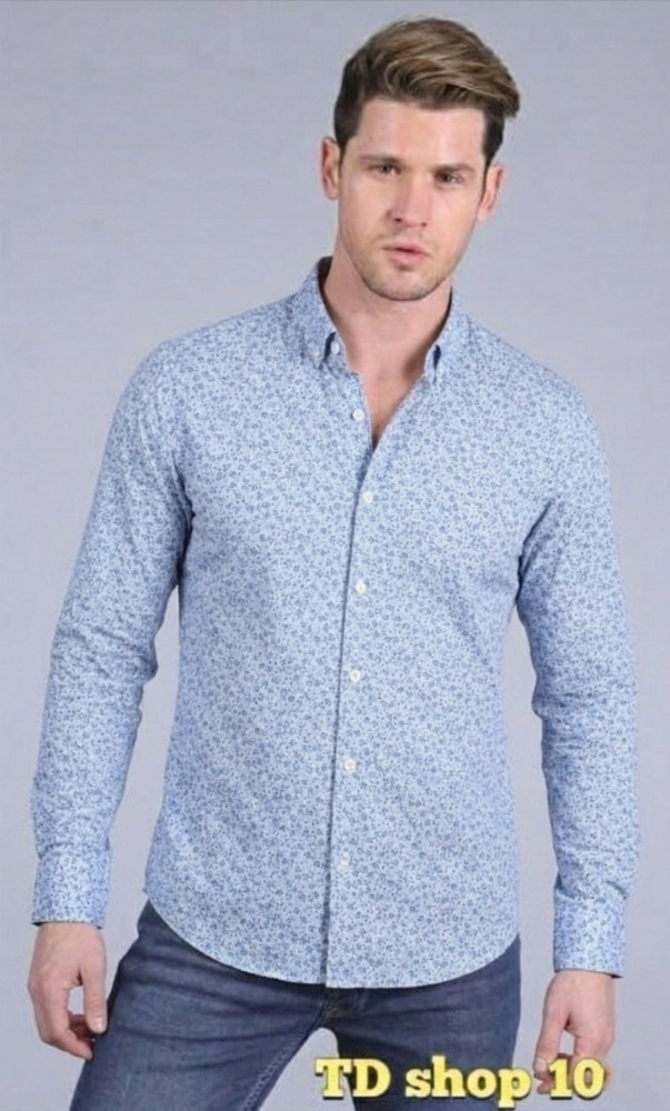 Купить Мужская рубашка голубая оптом Садовод Интернет-каталог Садовод интернет-каталог