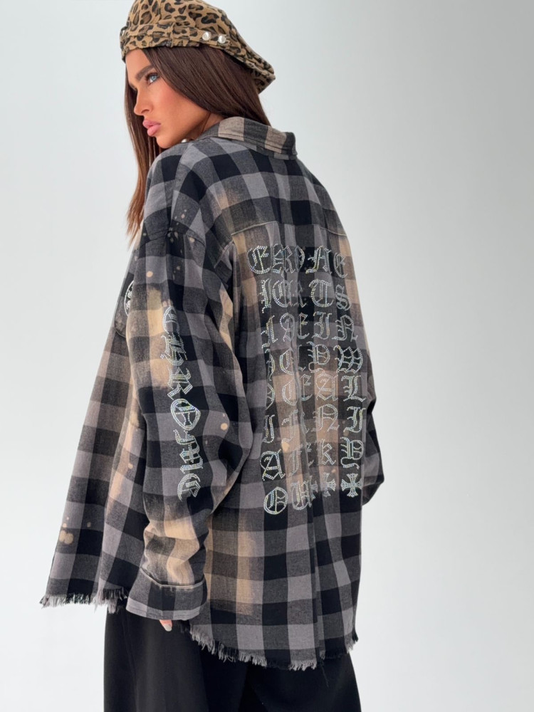 Купить Женская рубашка темно-серая оптом Садовод Интернет-каталог Садовод интернет-каталог